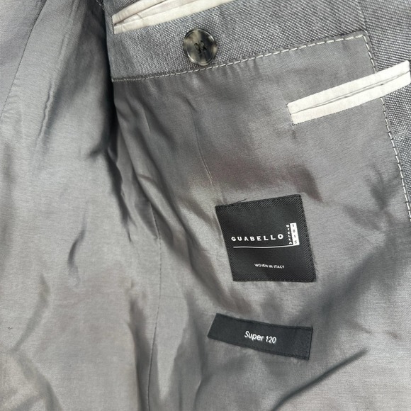 Hugo Boss Blazer Jacket Lapel Collar Buttoned Long Sleeve Formal Gray Size 36R - Picture 8 of 12